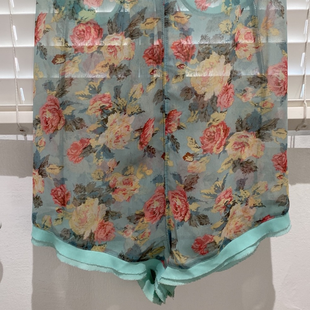 Free People Intimates Sheer Rose Romper View 4